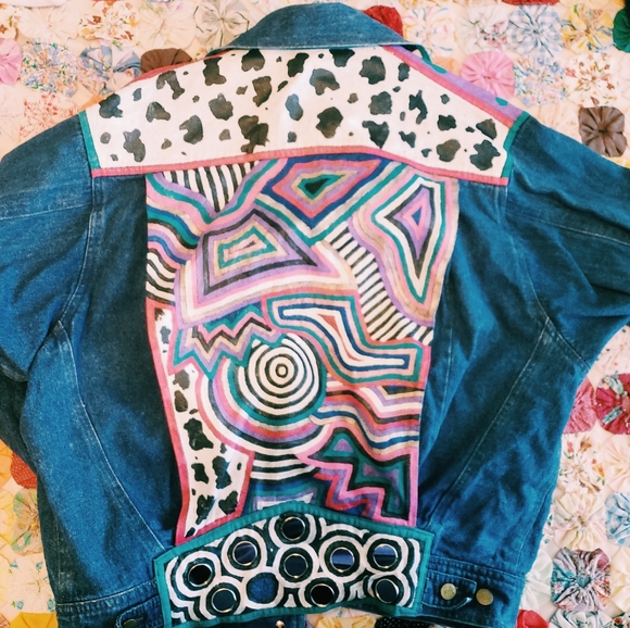 Jackets & Blazers - RARE HAND PAINTED VINTAGE DENIM JACKET